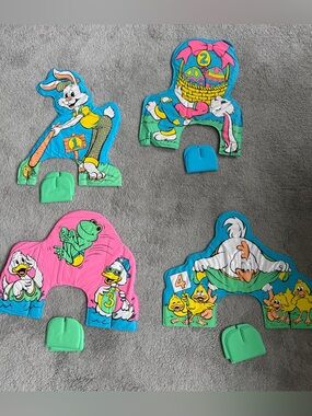 Vintage  Easter golf holes x 4 / yard decor